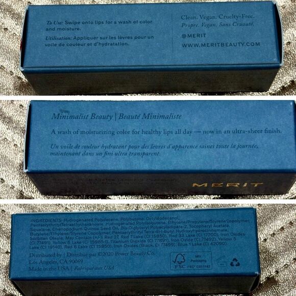 MERIT - NWT - Shade Slick Gelée' Tinted Lip Oil in "Les Deux" (Sheer Pink) - Picture 6 of 7